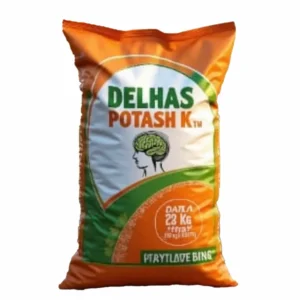 سماد ديلهاس بوتاسيوم K الزراعي 20 كجم من شركة الرواد كيم لتعزيز نمو النبات وتحسين امتصاص البوتاسيوم